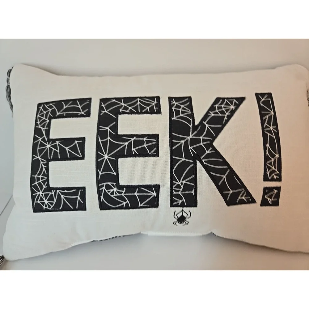 Hyde‎ & Eek!- EEK! Halloween Decorative Lumbar  Pillows, Black & White 12